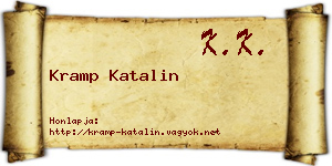 Kramp Katalin névjegykártya